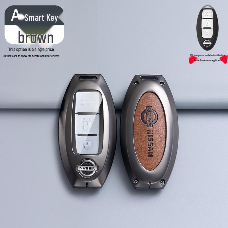 Nissan Key Case: Compatible with Qashqai, Kicks, X-Trail, Murano, Tiida, Sylphy, Pathfinder - Premium Unisex Car Key Shell & Buckle
