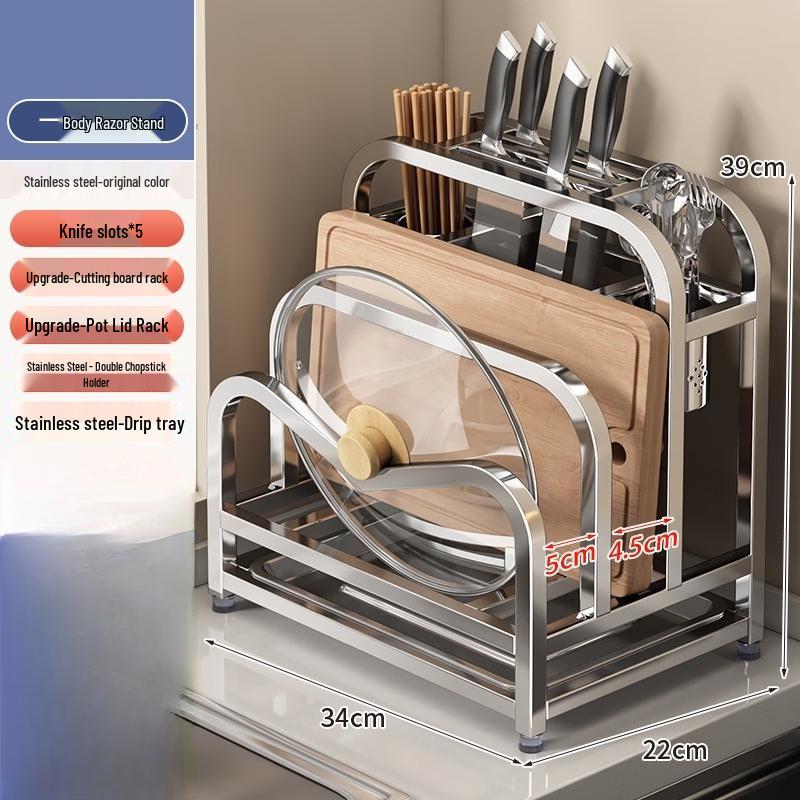 LETSFIND 316 Stainless Steel Kitchen Knife & Utensil Holder