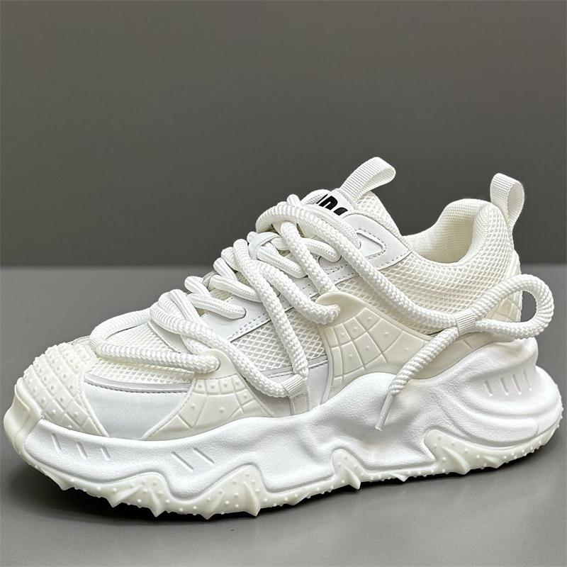 Scarpe casual traspiranti di alta gamma europee per primavera/estate, scarpe platform da papà, scarpe in mesh, cds