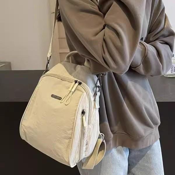 Schoolbag New Large-capacity Commuter Travel Backpack Shoulder Handbag Bag Women's Lightweight Oxford Cloth Backpack Casual Fashion