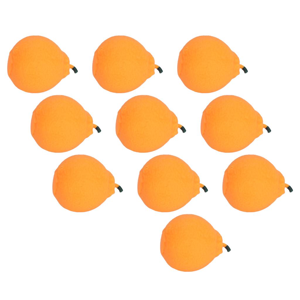10pcs Squeeze Toys Lifelike Orange Squish Toys Cute Fruit Stress Relief Squishes Toy Interesting Decompression Toys