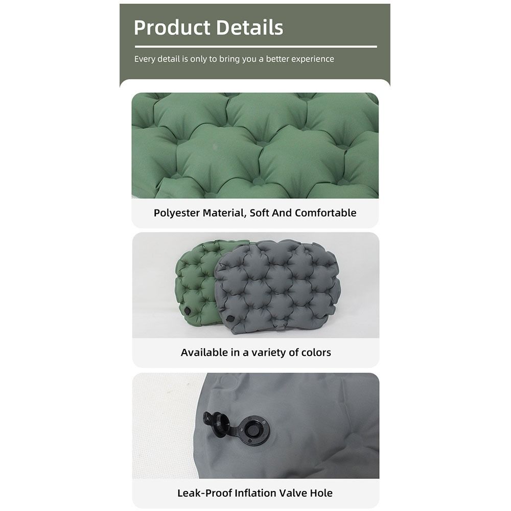 Portable Inflatable Seat Cushion Foldable 3D Air Seat Cushion Waterproof Comfortable Camping Chair Pad for Outdoor Travel