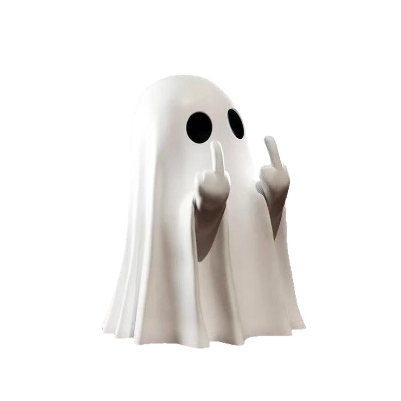 Creepy-Cute Mini Ghost Statues for Spooky Shelf Decor And Cozy Coffee Table Aesthetic Small Ghost Figurines for Halloween