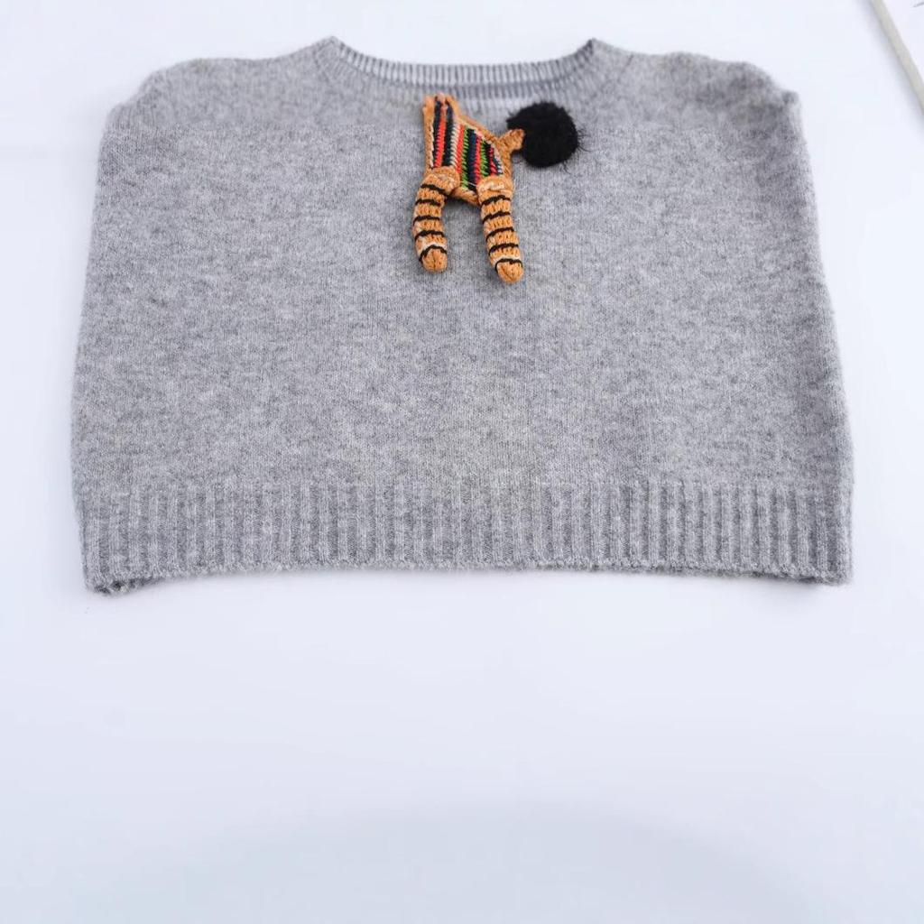 2025 Spring Women's European & American Lazy Hong Kong Style Pony Embroidered Knit Vest