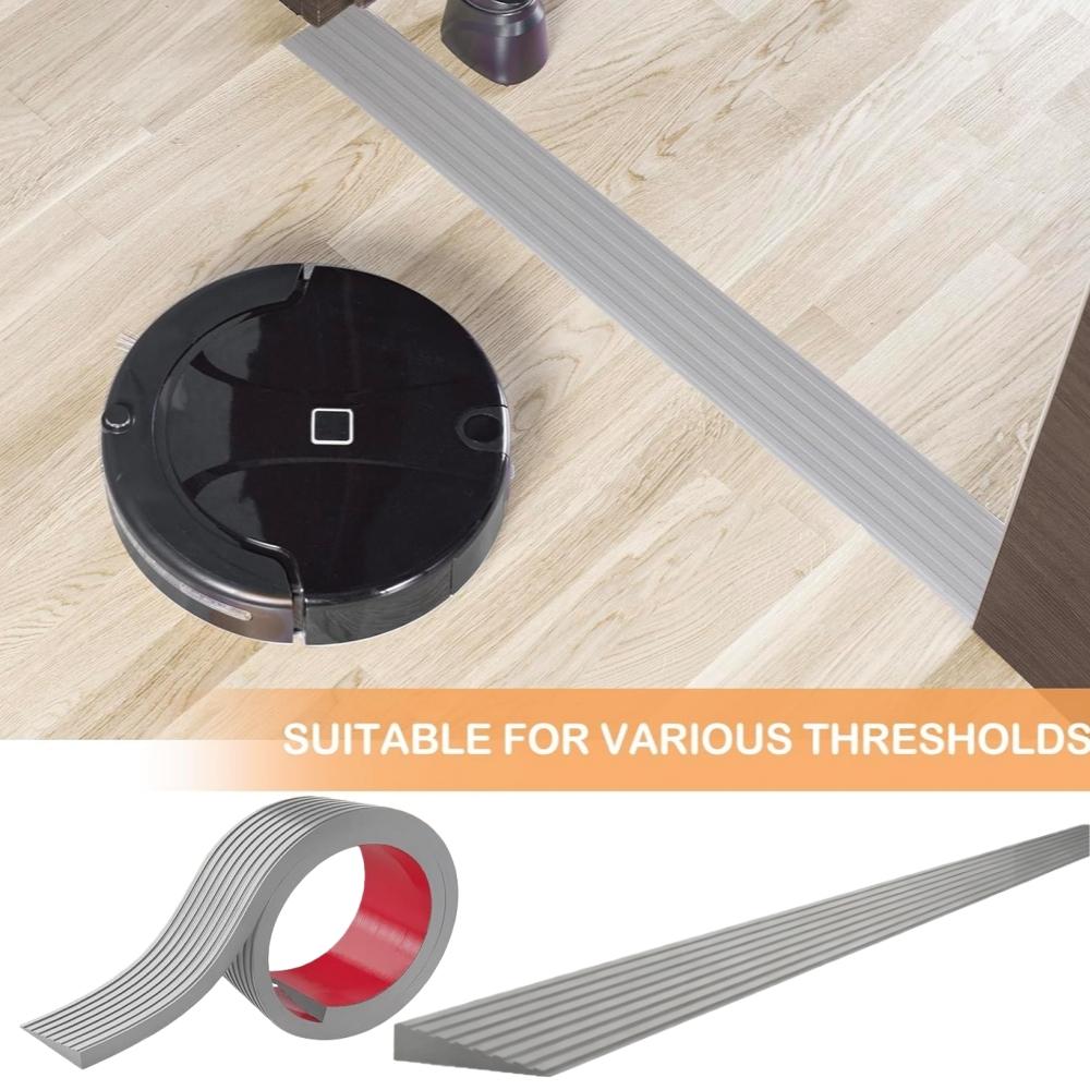

1PC 1mX5cm Self adhesive slope pad threshold strip, durable PVC anti slip strip, wear-resistant threshold ramp 1mX5cm серый