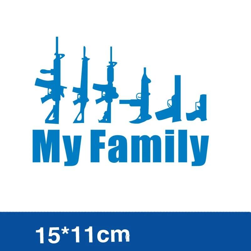 1PCS Hot Selling MY FAMILY Car Stickers Gun Decoration Car Motorcycle Electric Car Decoration Stickers