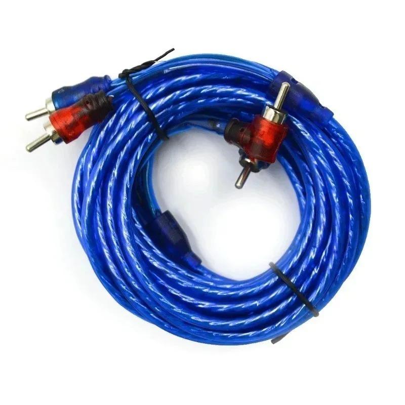 1/2/3/5m for Car Pure Copper Audio Cable Subwoofer Amplifier Modification Audio System 2RCA To 2RCA Wire Automotive Signal Cable