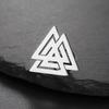 Vintage Triangles Brooch for Women Men Odin Knot Valknut Symbol Pin Stainless Steel Norse Myth Jewelry Amulet Talisman