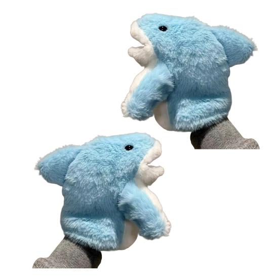 11" Hai Handpuppe Stofftier Ozeantiere Handpuppe mit beweglichem Maul Weiches Plüsch Hai Spielzeug für Kinder Rollenspiel Lehre Geschenk