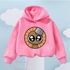 Children's Hoodies, Long Sleeved Sweatshirts with Cute Monster Face Patterns, Casual Tops for Boys and Girls, Autumn and Winter Fashion Clothing