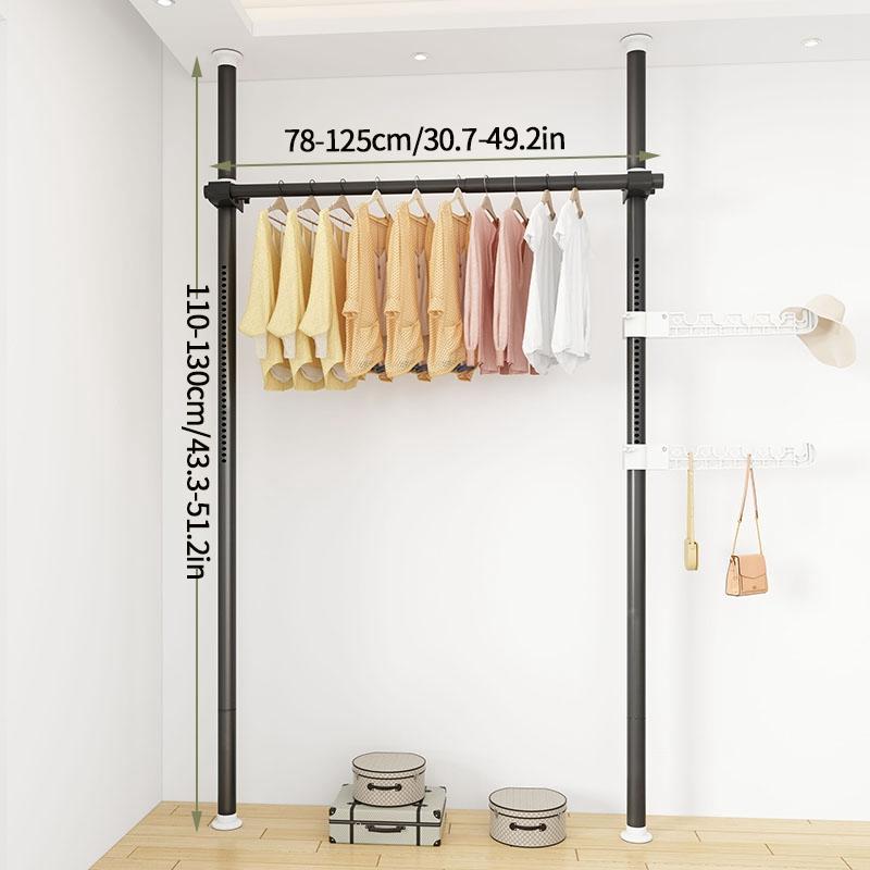 Industrial Pipe Clothing Rack Walk-in Closet Cloth Hanging Rack wall mounted Clothing Rack Home walk-in Wardrobe Supplies Organi