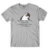 I Cant Fly Therefore I Am A Penguin Unisexs T Shirt Funny Lettering Saying Tee Top