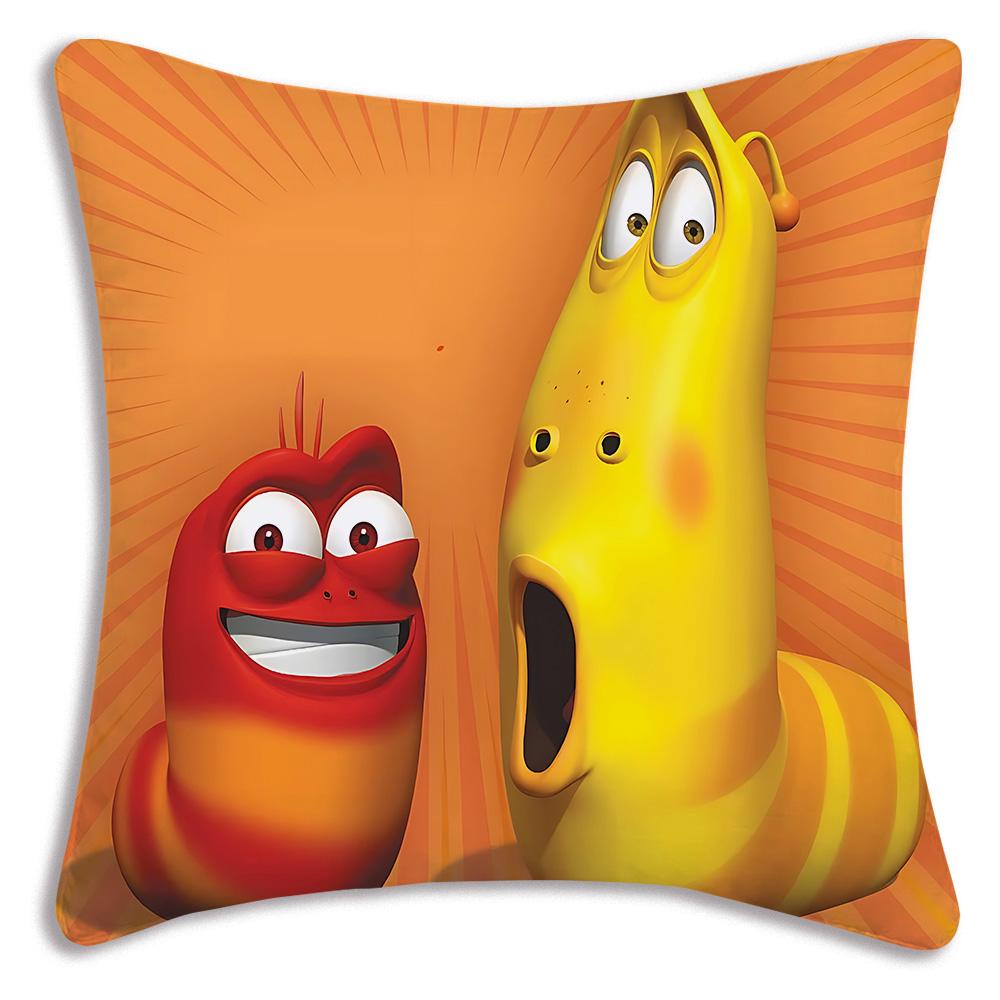 Funny Anime For Larvas Pillow Covers Cartoon Sofa Decorative Home Double-sided Printing Short Plush Cute Cushion Cover