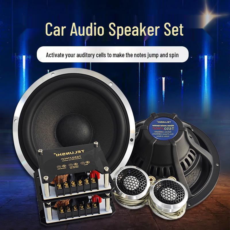 Aluminum Car Audio 6.5" Full-Range Two-Way Speaker System