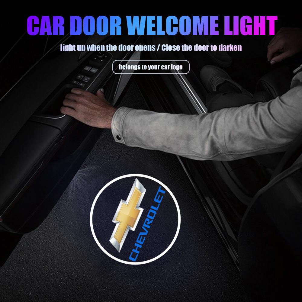 Car Laser Projector LED HD Induction Lamp Magnetic Welcome Light For Chevrolet Cruze Lacetti Sonic Spark Sail 3 Aveo T250 Cobalt