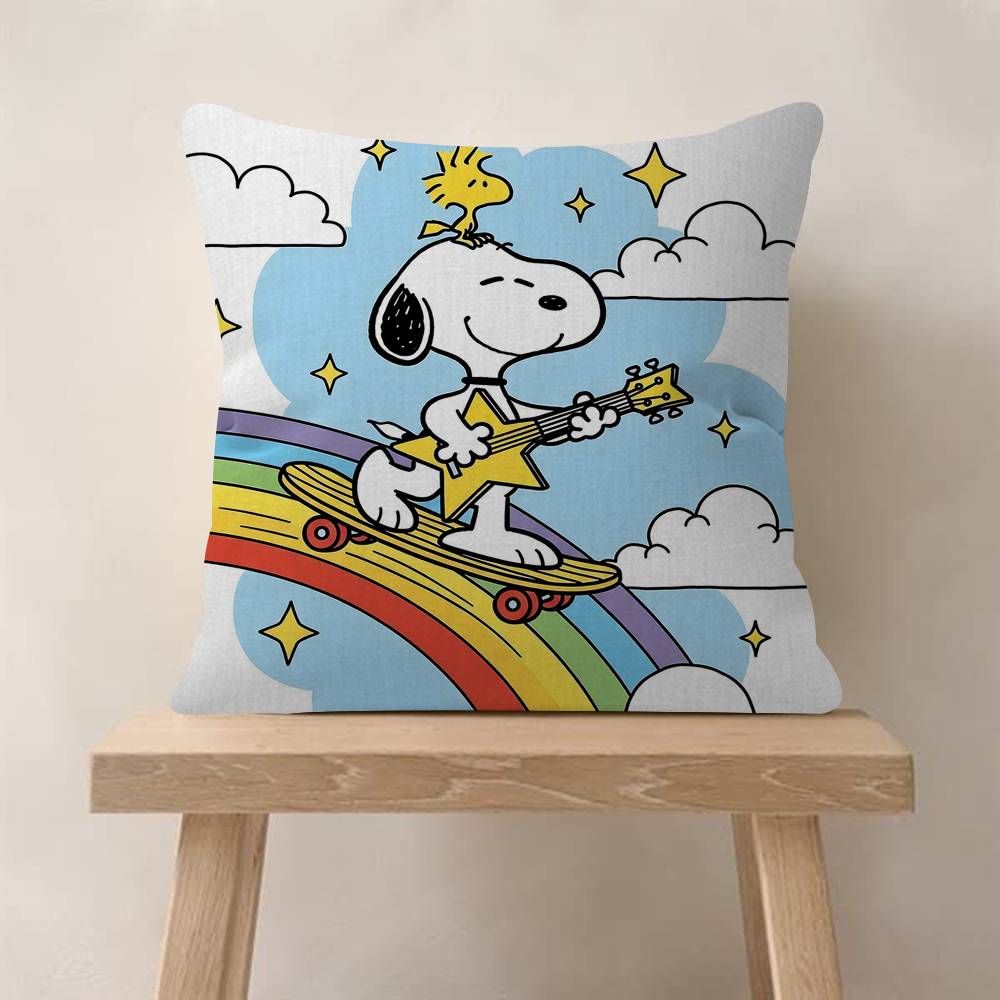 Art Cartoon SSnoopys Pillow Cover Sofa Cushion Cover Home Room Decoration Children Gift
