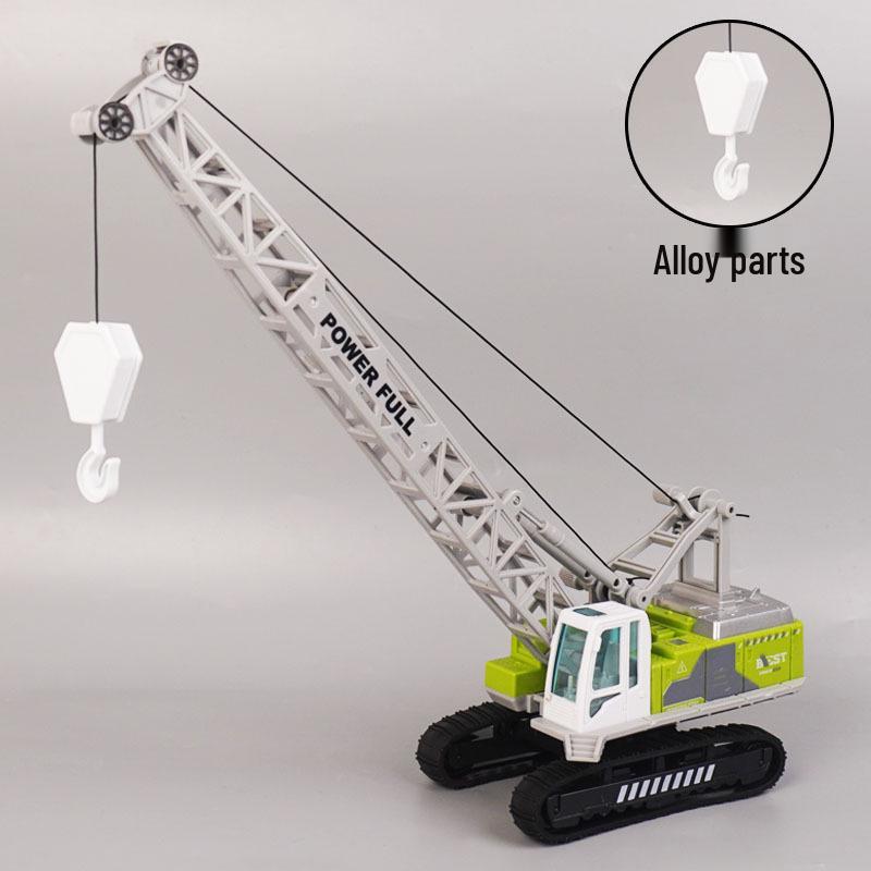 Children's Alloy Construction Vehicle Set: Excavator, Snowplow, Crane, Mixer Truck Simulation Toys