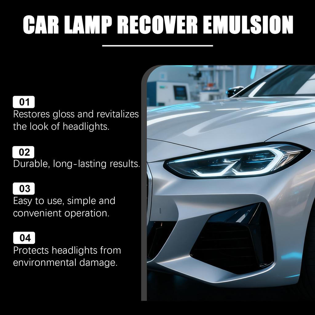 Homonth Car Headlight Maintenance Kit, Headlight Cleaning and Stain Removal, Headlight Scratch Renovation and Polishing Care Kit 100ml