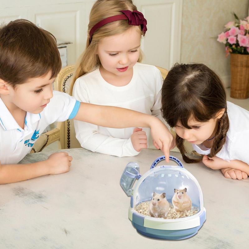 Small Animal Carry Cage Small Animal Cages Hamster Carrier Anti-Chewing Design Small Animal Carrier Hamster Cages Portable