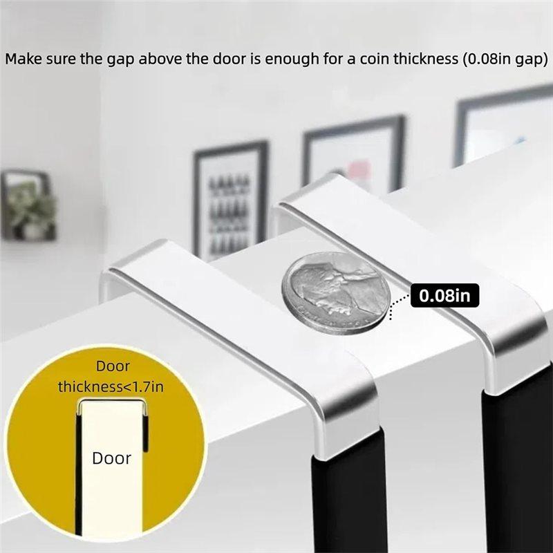 2025 Trend 12Pcs Organizer Hook Over The Door Hooks With Soft Rubber Pads- Rustproof Door Hangers