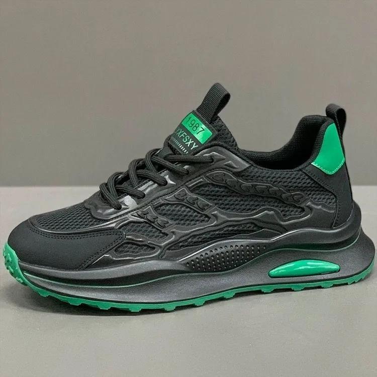 Herren Atmungsaktive Mesh-Schuhe Sommer 2025 Out Lässige Laufschuhe Weicher Boden Komfort Leicht Modische Schuhe Dicke Sohle Sneaker