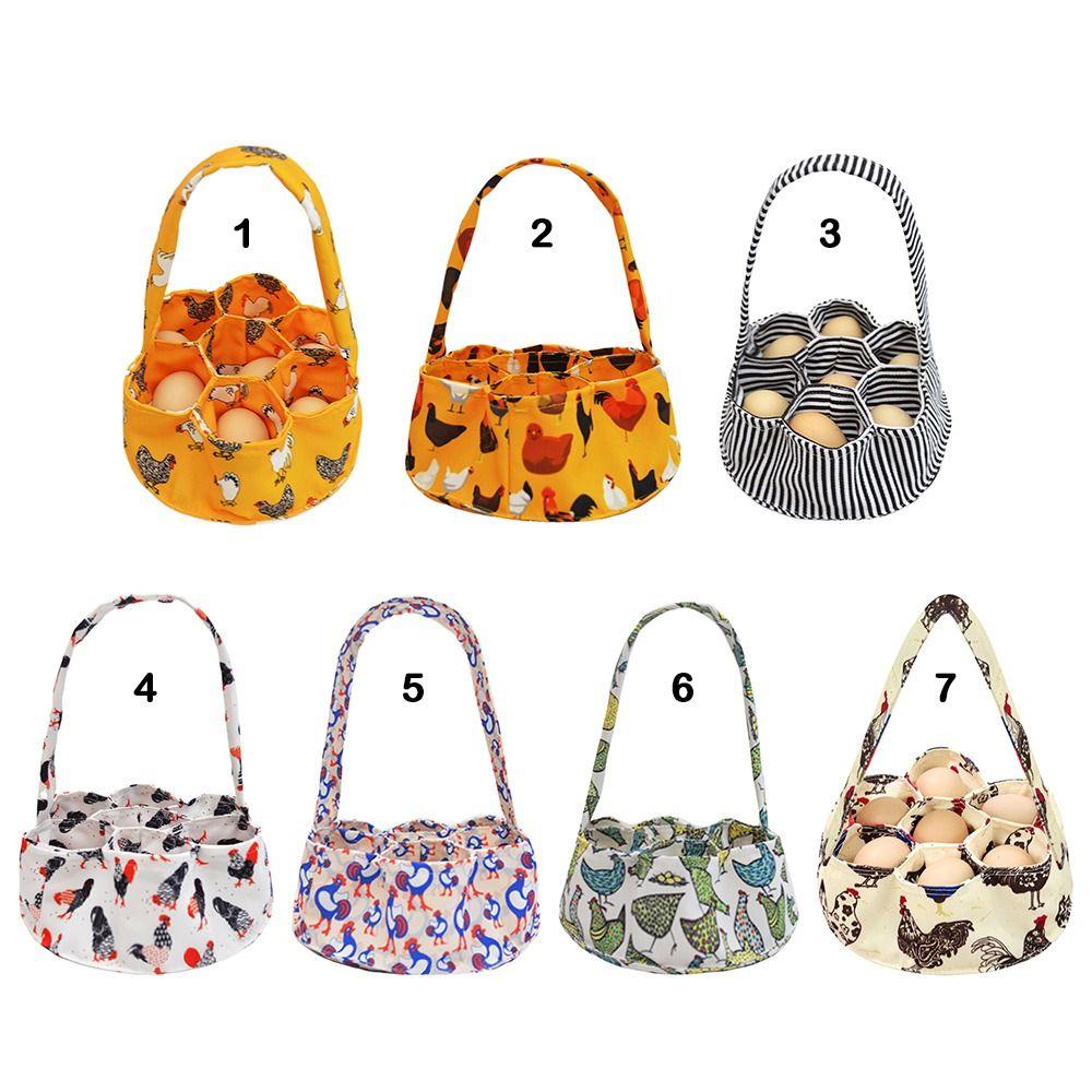 Multifunctional Eggs Collection Basket Canvas Canvas Eggs Storage Tool Farm Fresh Eggs