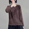 Sweaters Coat Cardigan for Women Retro Literary Solid Color Long Sleeve Knit Cardigan Sweaters Jacket
