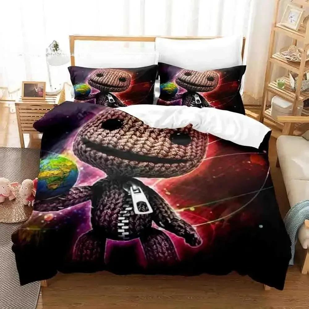 Sackboy Little Big Planet Bettwäsche Set Einzelbett Twin Full Queen King Size Bettset Aldult Kinder Schlafzimmer Bettdeckenbezug Sets Anime Bett