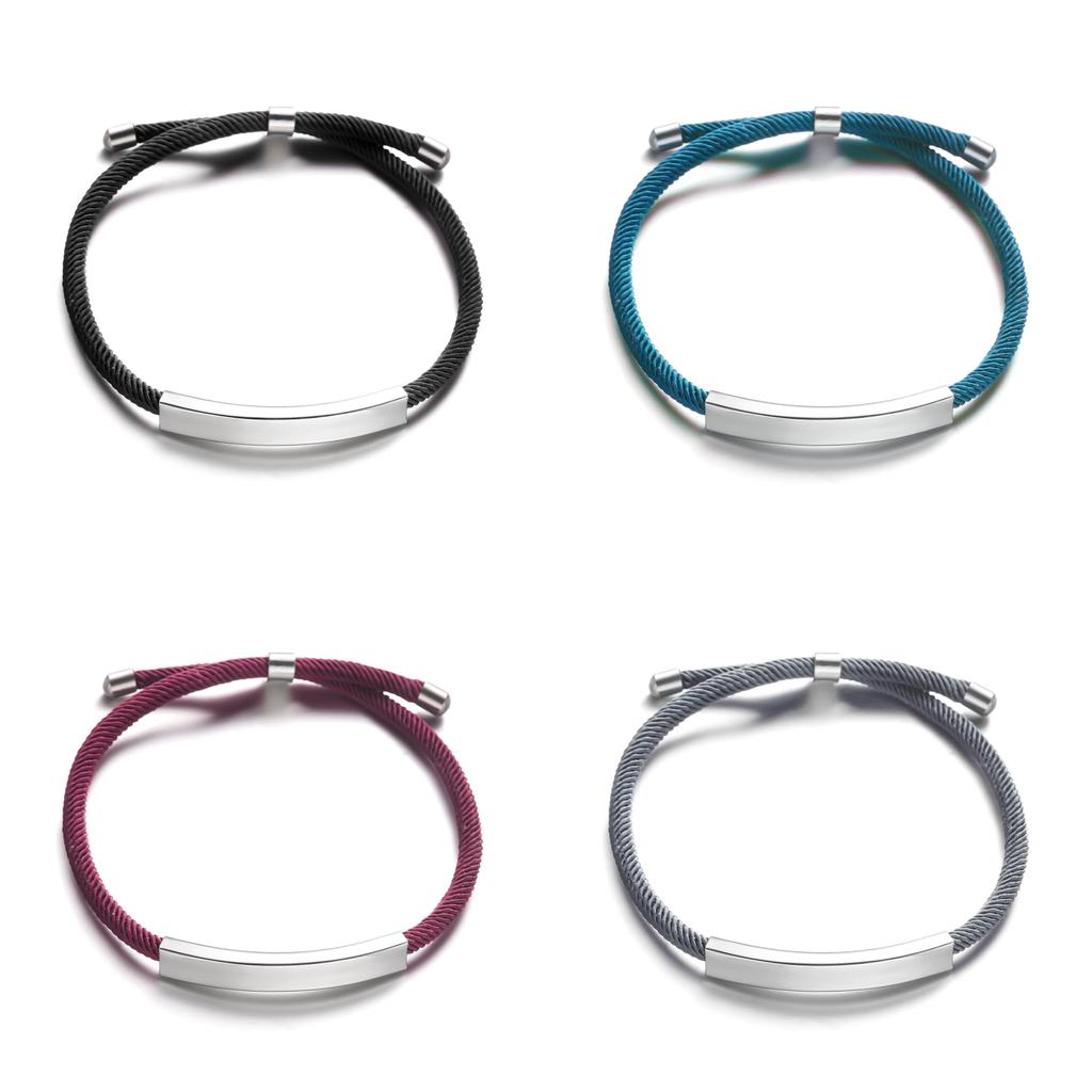 European Style Handmade Steel Wristband With Short Phrases For Gift Giving