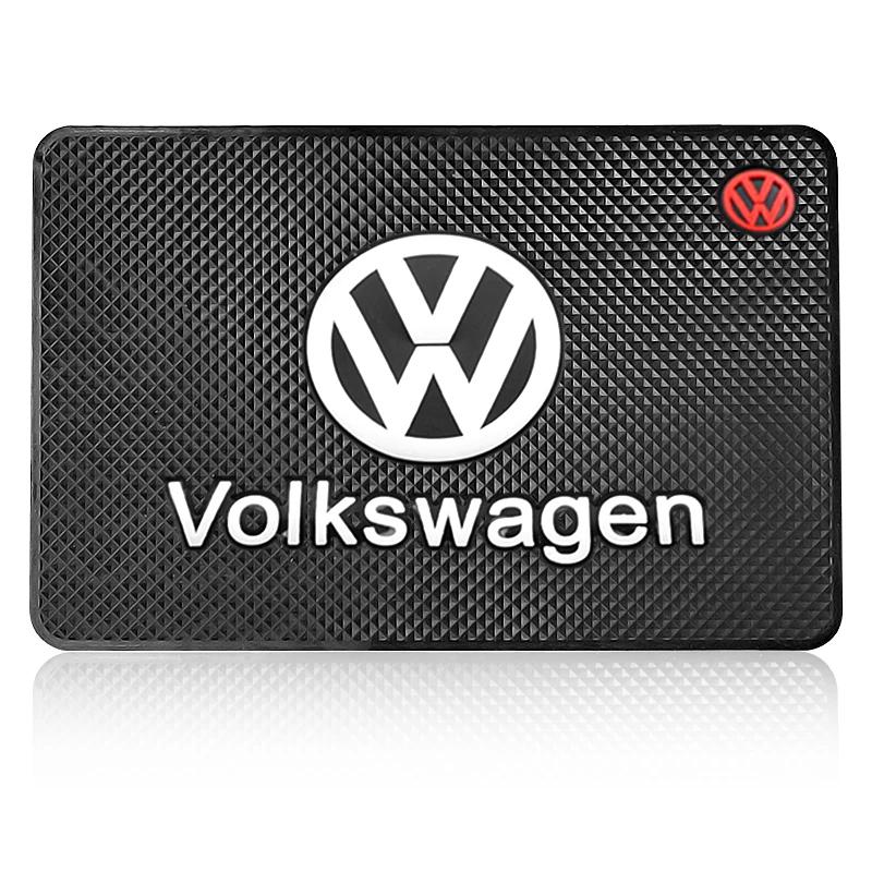 efg1 Car Logo Anti Slip Pad Phone Holder Non-Slip Mat Car Emblem For VW Polo Passat B5 B6 B7 T4 T5 Golf 4 5 6 Tiguan Jetta Gol