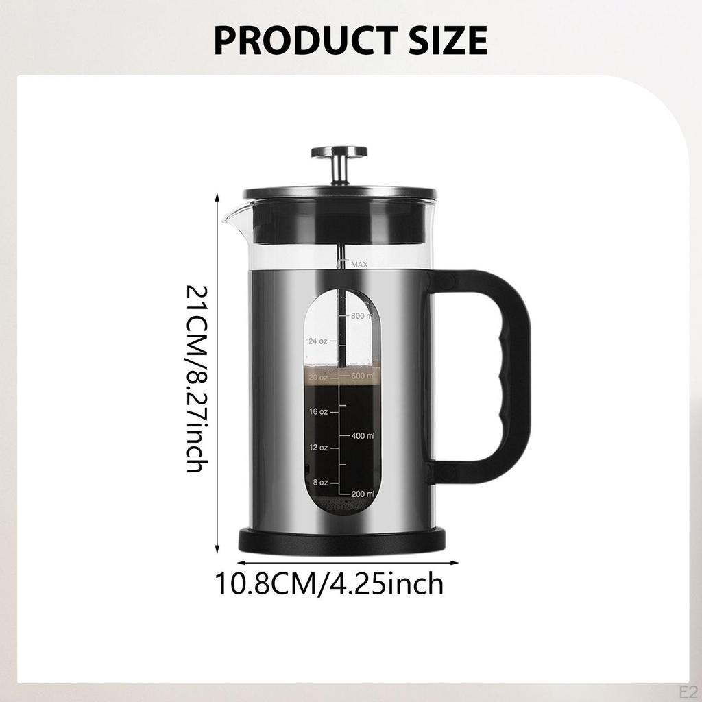 1000ml French Maker for Coffee, Kitchen, Camping, Home Or Office