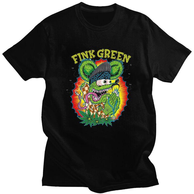 

Мужская футболка с индивидуальным принтом Аниме Мультяшный Rat Fink 100% Хлопок Модные Футболки Футболка Приталенный Крой Одежда Подарок - Мужская Летняя... S разноцветный