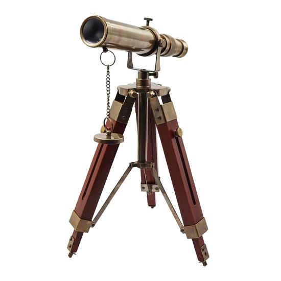 35.6 cm Brass Telescope with Wooden Tripod Gift Wedding, Thanksgiving, Chinese New Year, Christmas, Table top, Home, Office Decor