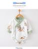 Unisex Cotton Long-Sleeve Snap-Up Bodysuit for Babies - All-Season Newborn Romper