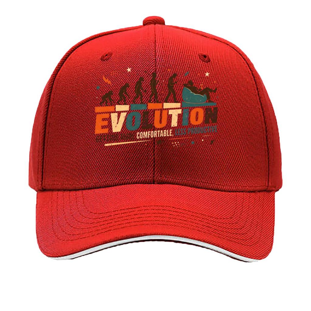 Retro Evolution Humor Graphic Quote Sandwich Baseball Cap Sun Cap Outdoor Workouts Hat