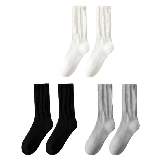 Women Slouch Socks Scrunch Crew Socks Retro Plain Color Stretchy Boot Socks for Girls Street Casual Wear Sneakers Loafers