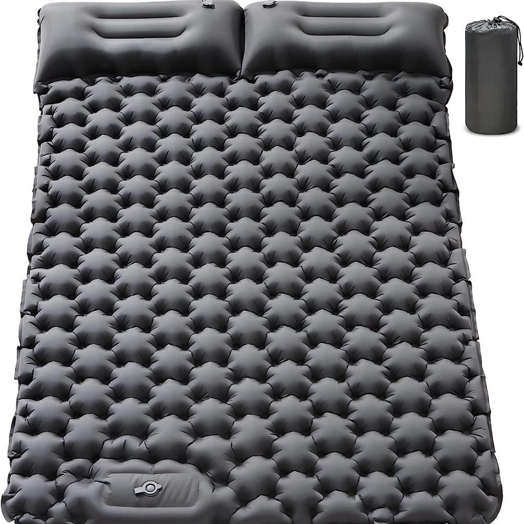 Outdoor Inflatable Mat Camping Foot Pump Moisture-Proof Double Sleeping Pad Lunch Break Car-Mounted Mattress Pillow Outdoor