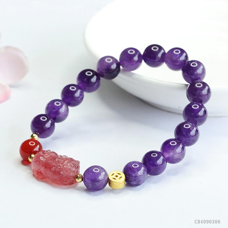 Ximang Ximang Bracelet Strawberry Quartz Pi Xiu Women's National Fashion Nine Off Fire S4090306