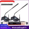Wireless Dual Microphone Kit: KTV Singing, U Band Receiver, Infrared Frequency, Karaoke Home, Headset & Lavalier.