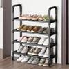Simple Multiple LayersShoe Rack Multi-purpose Storage Cabinet Black Shoe Rack Shelf Save Space Living Room Shoe Storage Rack