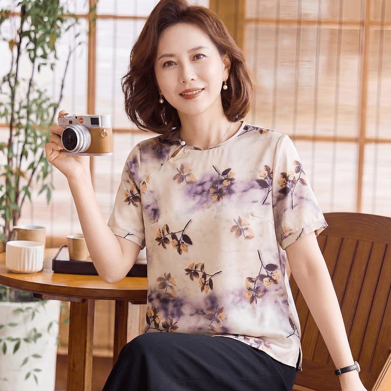 Yuzhaolin Women s Loose Fit Printed T-Shirt L