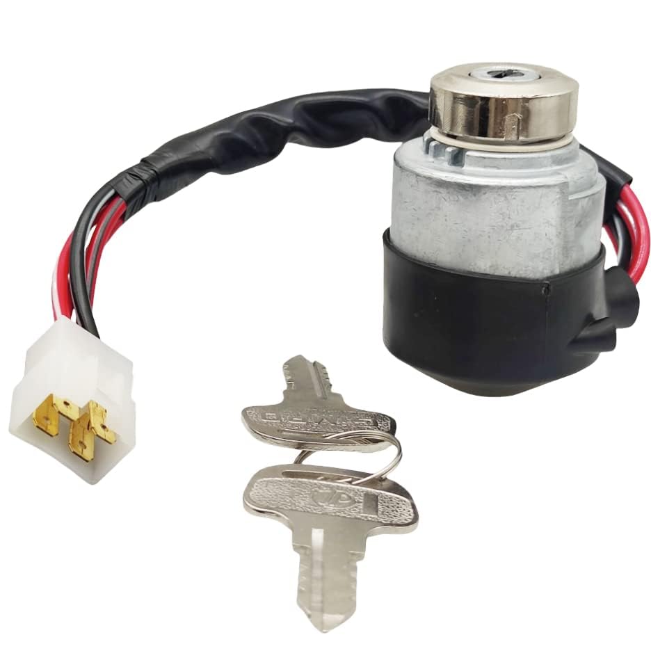 Ignition Switch for Kioti LK Series Tractors LK3054 LK30, 1-way, Panel Mount, Key Actuator, Manual Operation
