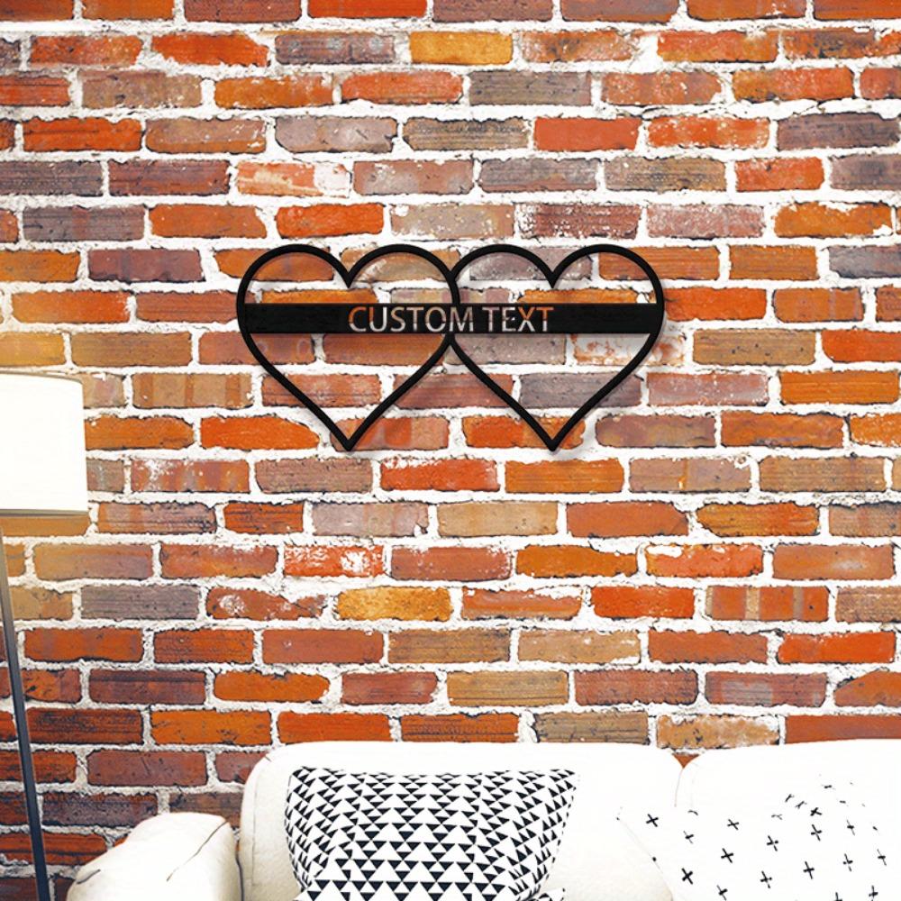 Custom Infinity Heart Metal Sign Personalized Couple Name Wall Decor Engagement Gift Valentine
