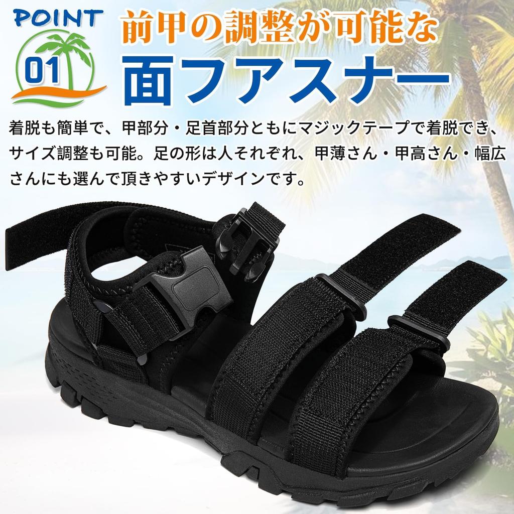 SOARHOPE Strappy Sandals with Velcro Perfect for Outdoor and Water and Men's Closure, Activities, Summer, Beach, Sports, Walking, Camping, Use.