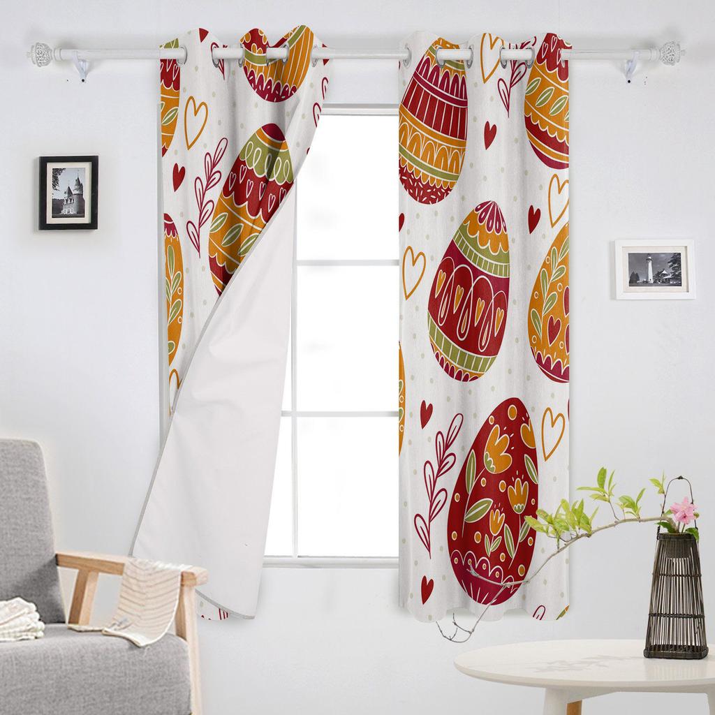 Påskägg Färgade Kärlek Dekoration Hem Gardiner Hushållsartiklar Vardagsrum Sovrum Gardin