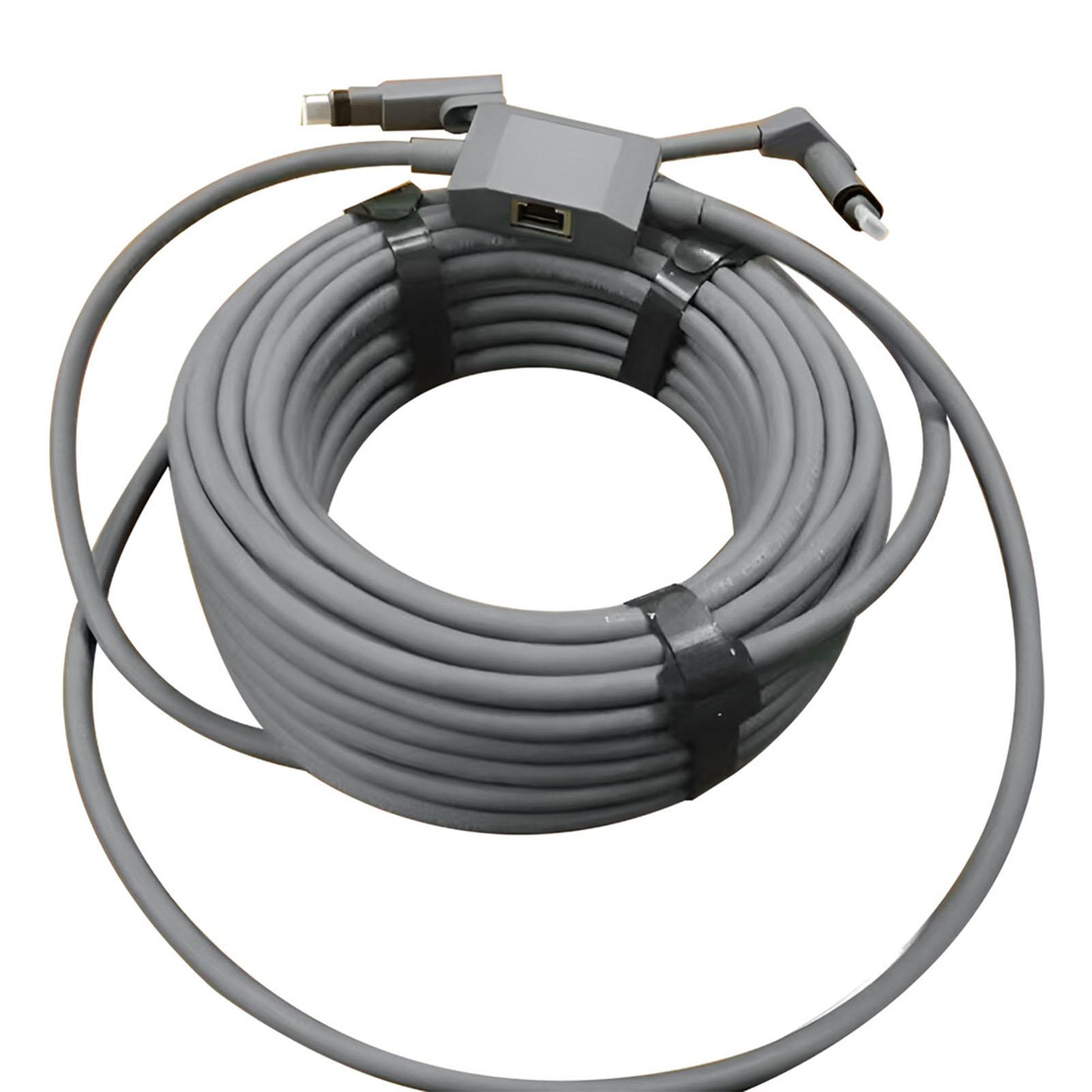 

2 in 1 Replacement Cable with Ethernet Adapter Rectangular Satellite Extension Cord for V2 Dish