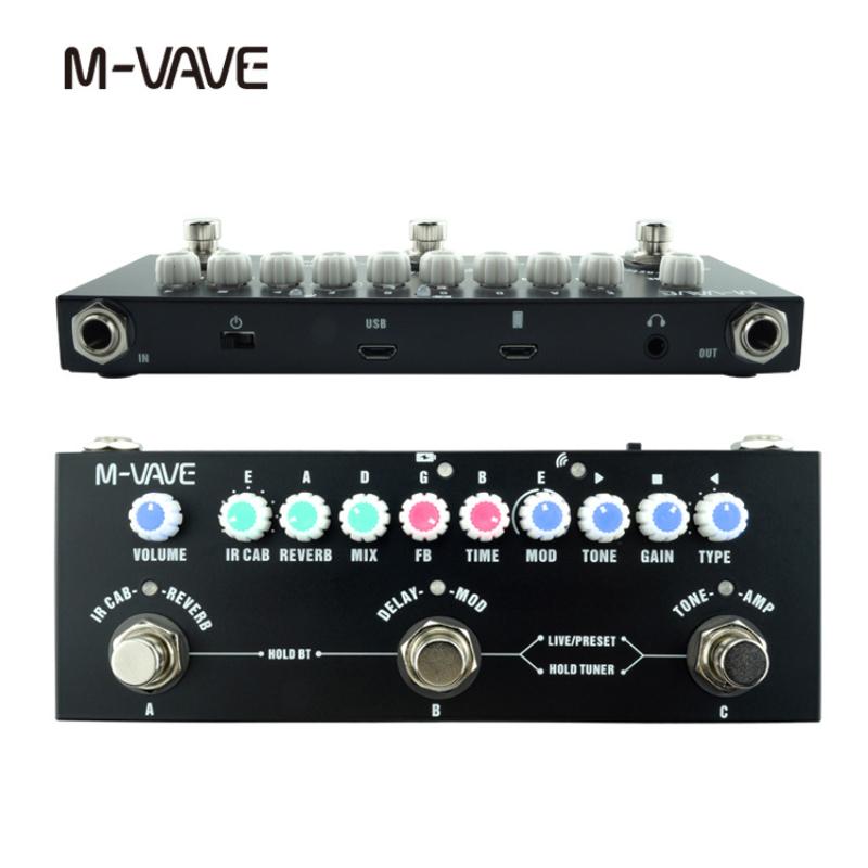 M-VAVE Guitar Multi-Effect Processor Effect Pedal Multifunctional Combined Effect Pedal Rechargeable Electric Guitar Pedal