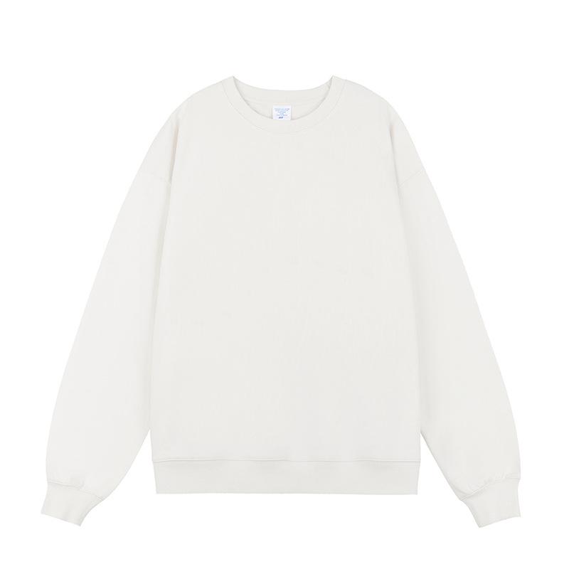 

Осень и Зима Новый махровый однотонный мужской свитер с круглым вырезом Тяжелый с сильным утолщением Американский свободный. XXL