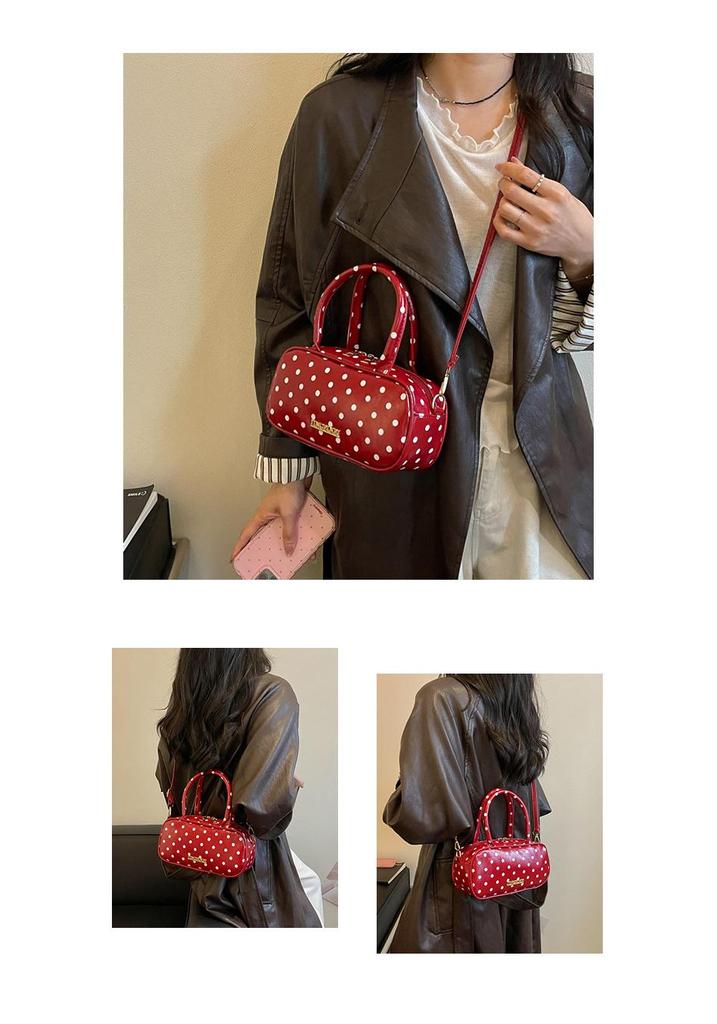 Exquisite Polka Dot Handheld & Crossbody Bag - Women's 2026 Summer Casual Style