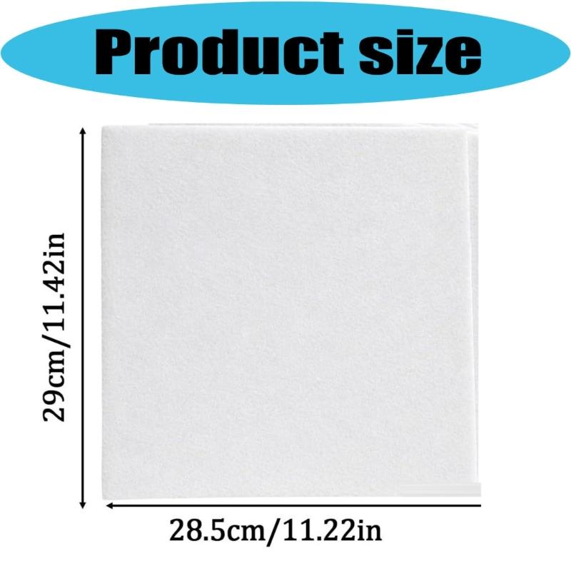 Soft Felt Fabric Sheets for Sewing and DIY Crafts, White 10 Piece 28.5X29CM Squares for Applique, Decorative Patching, and Handmade Projects